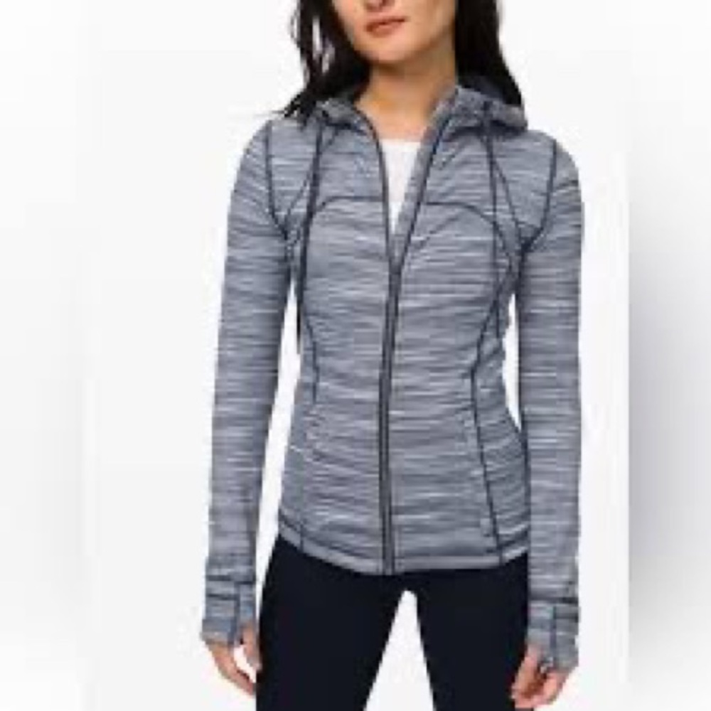 Lululemon, hooded define, nulu, navy heather, size 4